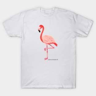 Flamingo Bird Realistic Illustration T-Shirt